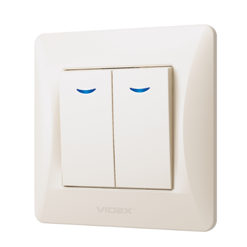 BINERA крем Вимикач внутрішній 2кл з підсвічуванням Videx Житомир - изображение 7