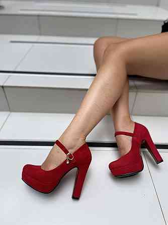 Туфлі жіночі STILLETA червоні еко-замша каблук 11см 36р (D280-J250-3 5164) Коломия