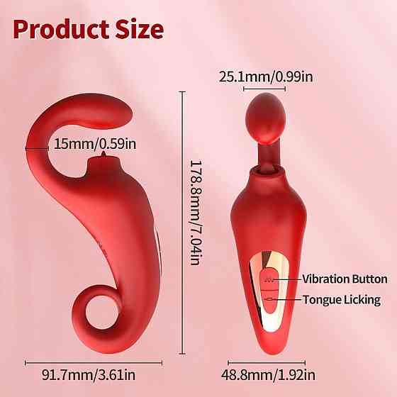Вібратор - Merfi, 10 Vibration Functions, 10 Frequency Tongue Licking USB Sex Aura Київ