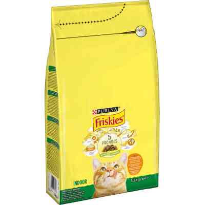 Сухий корм для кішок Purina Friskies Indoor з куркою та овочами 1.5 кг (7613031341887) Вінниця