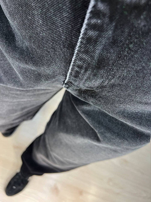 Джинсы женские Q-4 3013 Skaiter багги свободные оверсайз швы на коленях затяжка на талии черные, черный, 28, 28, 72 см, 107 см Киев - изображение 10