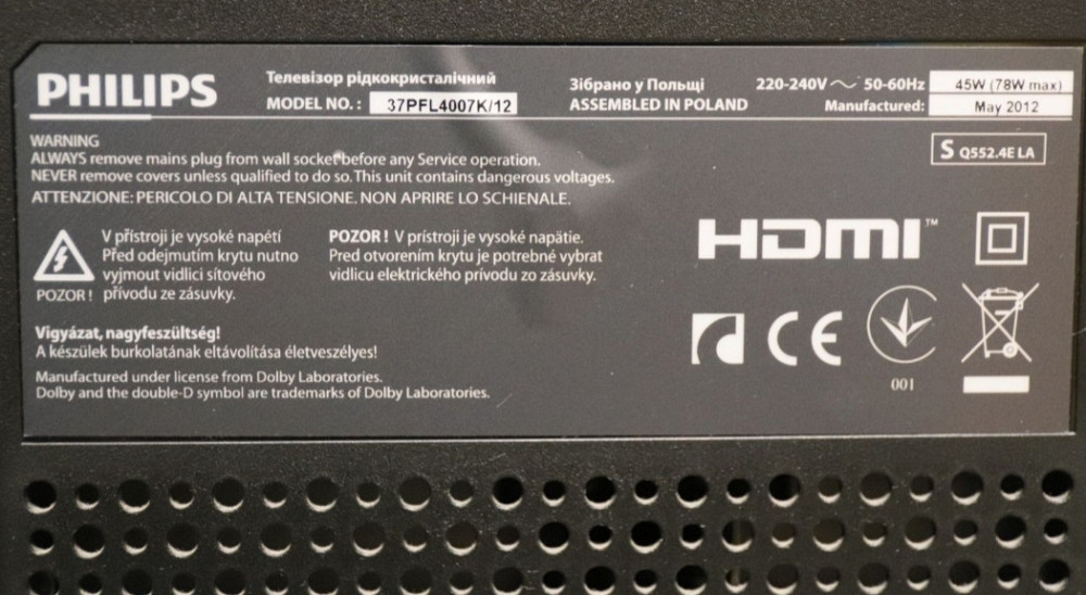 Телевизор Philips 37PFL4000/12 37