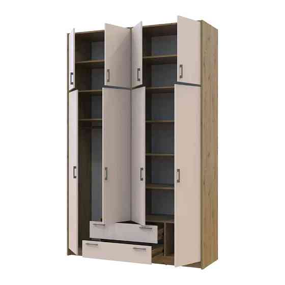 Шкаф для одежды Doros Ронди с высокой антресолью Дуб Артизан/Кашемир 4 ДСП 160х52х260 (DRS-011878) Днепр