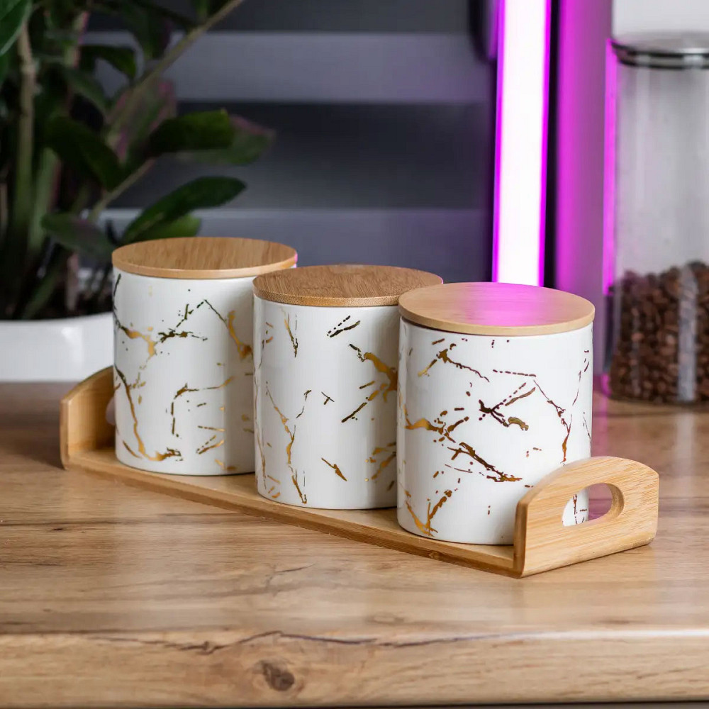 Банки для сипучих продуктів, набір із 3 шт по 650 мл HP1209 Коломия - фото 2