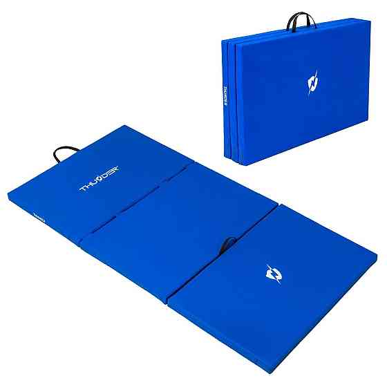 Мат гимнастический THUNDER MG-03, 197 х 100 х 5 см, синий Киев