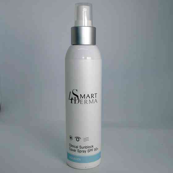 Smart4Derma Aquagen Clinical Sunblock Cover Spray SPF 50+ Пост-Процедурний Захисний Регенеруючий Спрей SPF 50+, 150 мл Дніпро
