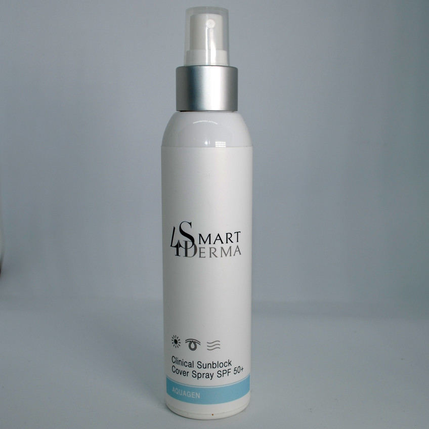Smart4Derma Aquagen Clinical Sunblock Cover Spray SPF 50+ Пост-Процедурний Захисний Регенеруючий Спрей SPF 50+, 150 мл Дніпро - фото 1