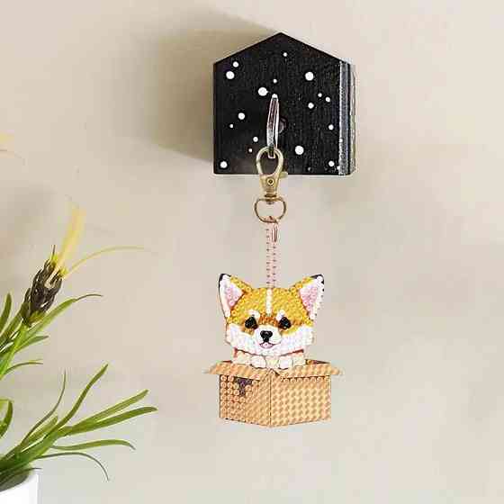 Набір брелків для алмазної мозаїки "Собачки" BR33, 5 штук Вінниця