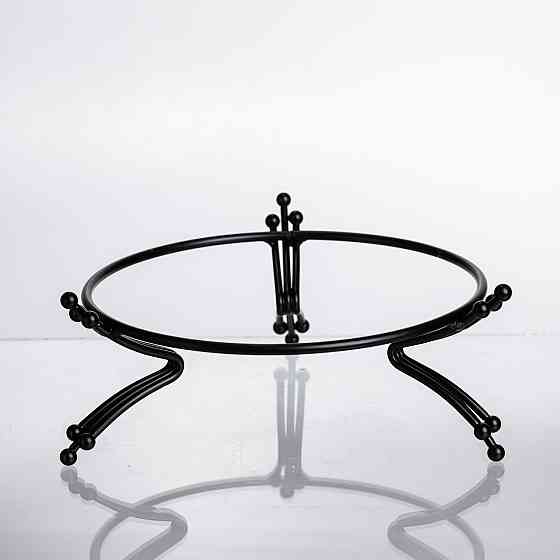 Yiwu Фруктовниця порцелянова на металевій підставці Ø20 кругла ваза цукерка для фруктів Чорний Коломыя