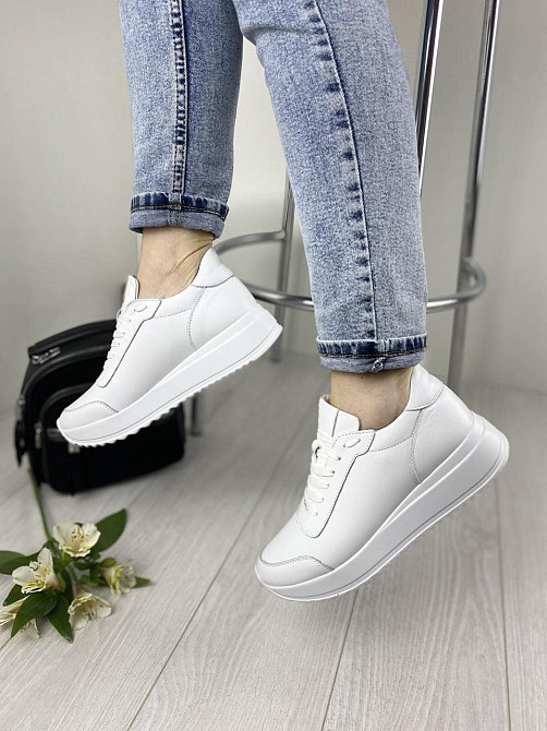 EMELI Кросівки жіночі EMELI 915/5 білі (весна-осінь, шкіра натуральна) (2708) Коломия - фото 5