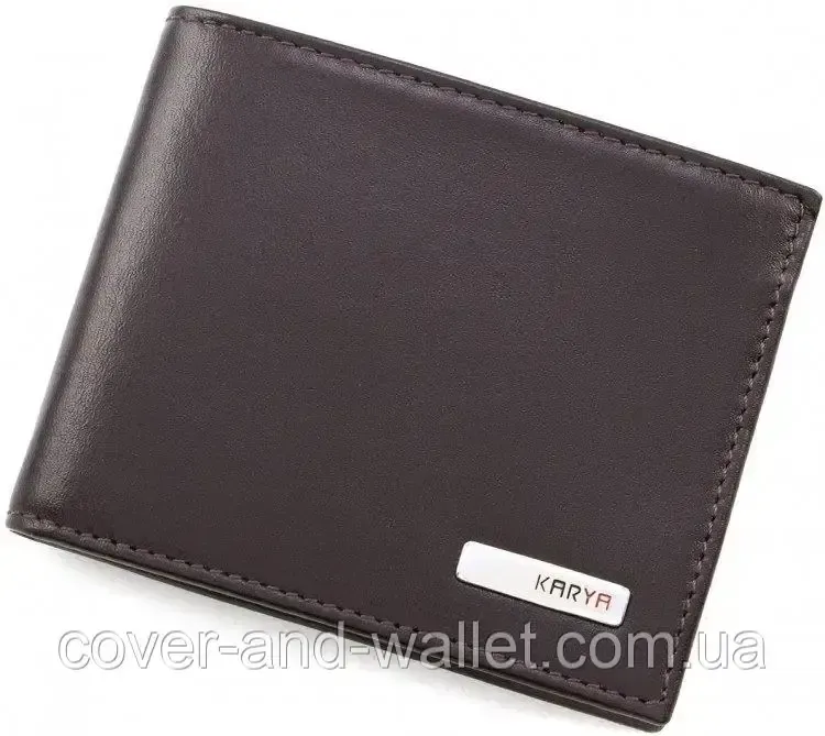 Тонкий чоловічий шкіряний гаманець маленького розміру Karya 0905 Київ - фото 1