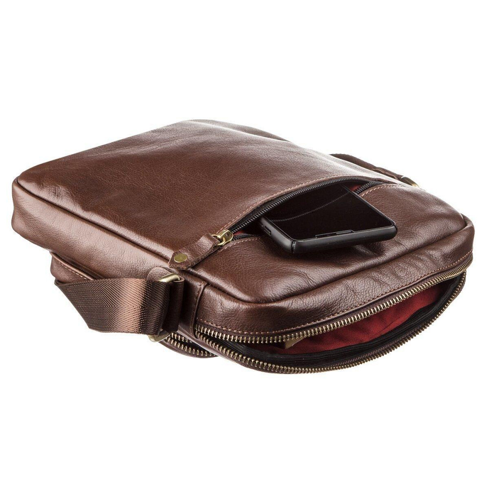 Мужская кожаная сумка SHVIGEL 19112 Коричневая Киев - изображение 7