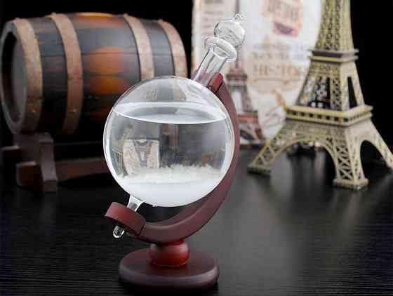 Барометры Штормгласс Глобус Голубая роза большой, Storm glass Киев
