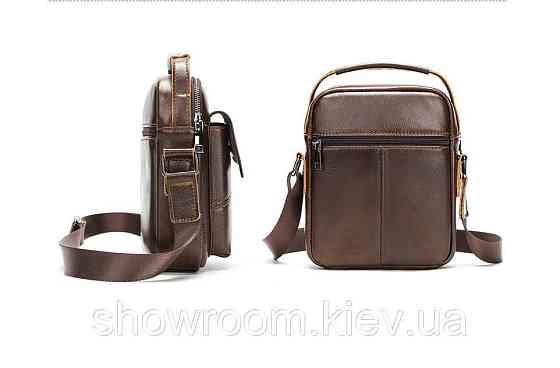 Чоловіча шкіряна сумка сумка Leather Collection (5030)коричнева Київ