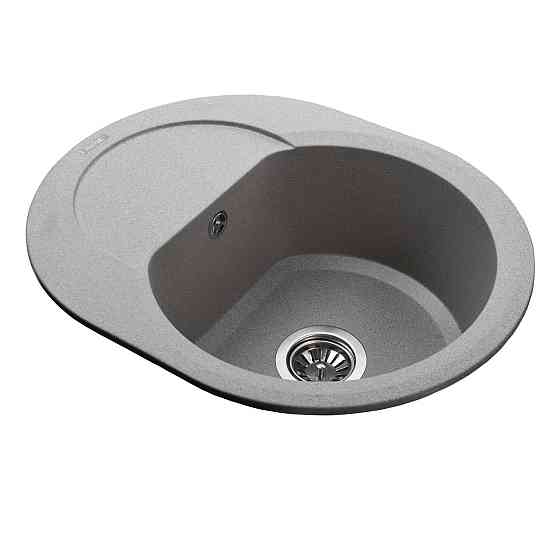 Гранитная мойка Globus Lux MORAINE серый камень 600x470мм-А0005 (000022393) Киев