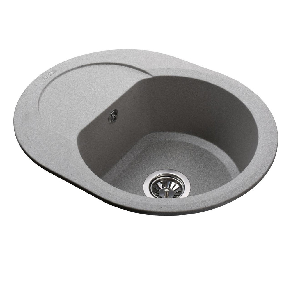 Гранитная мойка Globus Lux MORAINE серый камень 600x470мм-А0005 (000022393) Киев - изображение 4