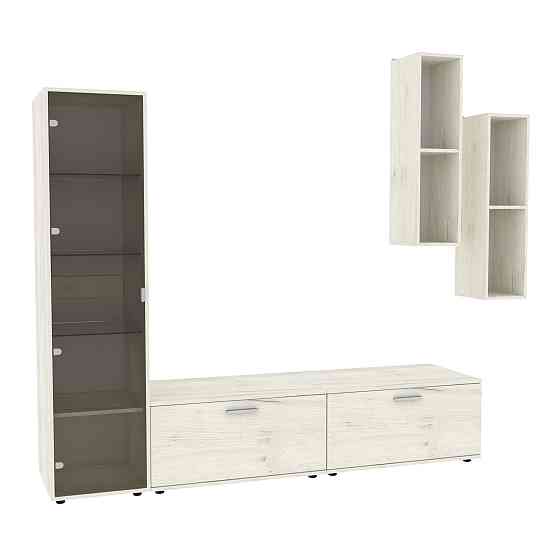 Стенка в гостиную Hugo-2, Дуб Крафт Білий, 2060х520х1700 Львов