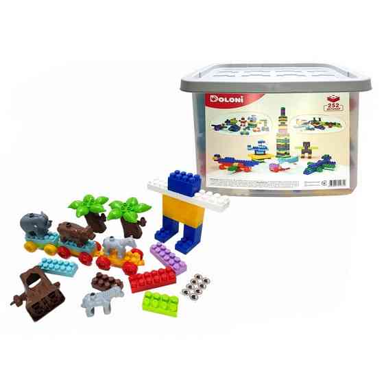 Детский блочный конструктор 013999/03 в пластиковом боксе, 252 детали Винница