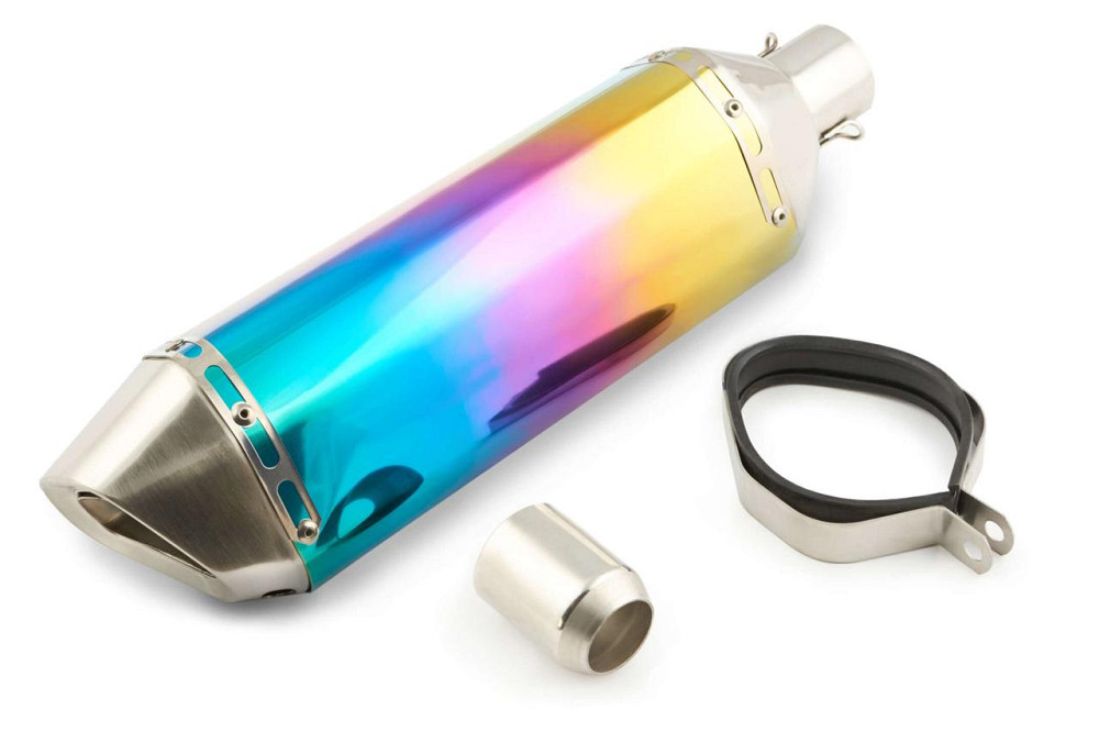 Глушитель (тюнинг) 460*13 см (нержавейка, три-овал, радуга, прямоток) 118 Мукачево - изображение 1