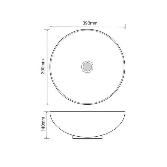 Раковина накладна Mixxus Premium ELLIPSE-0106 MARBLE 390х390х140mm   ( MP6533 ) 33849 Харків