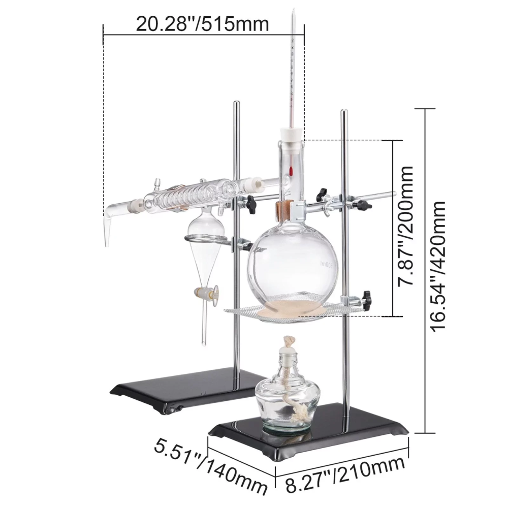 Набор для дистилляции эфирных масел и гидролатов 500ml Киев - изображение 4