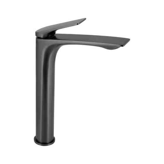 Змішувач для раковини Qtap Vlasta New QTVLA269GMB45653 (k35), одноважільний, високий, Gunmetal Black PVD Харків