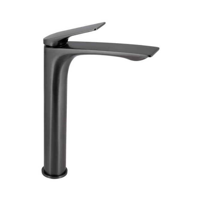 Змішувач для раковини Qtap Vlasta New QTVLA269GMB45653 (k35), одноважільний, високий, Gunmetal Black PVD Харків - фото 1