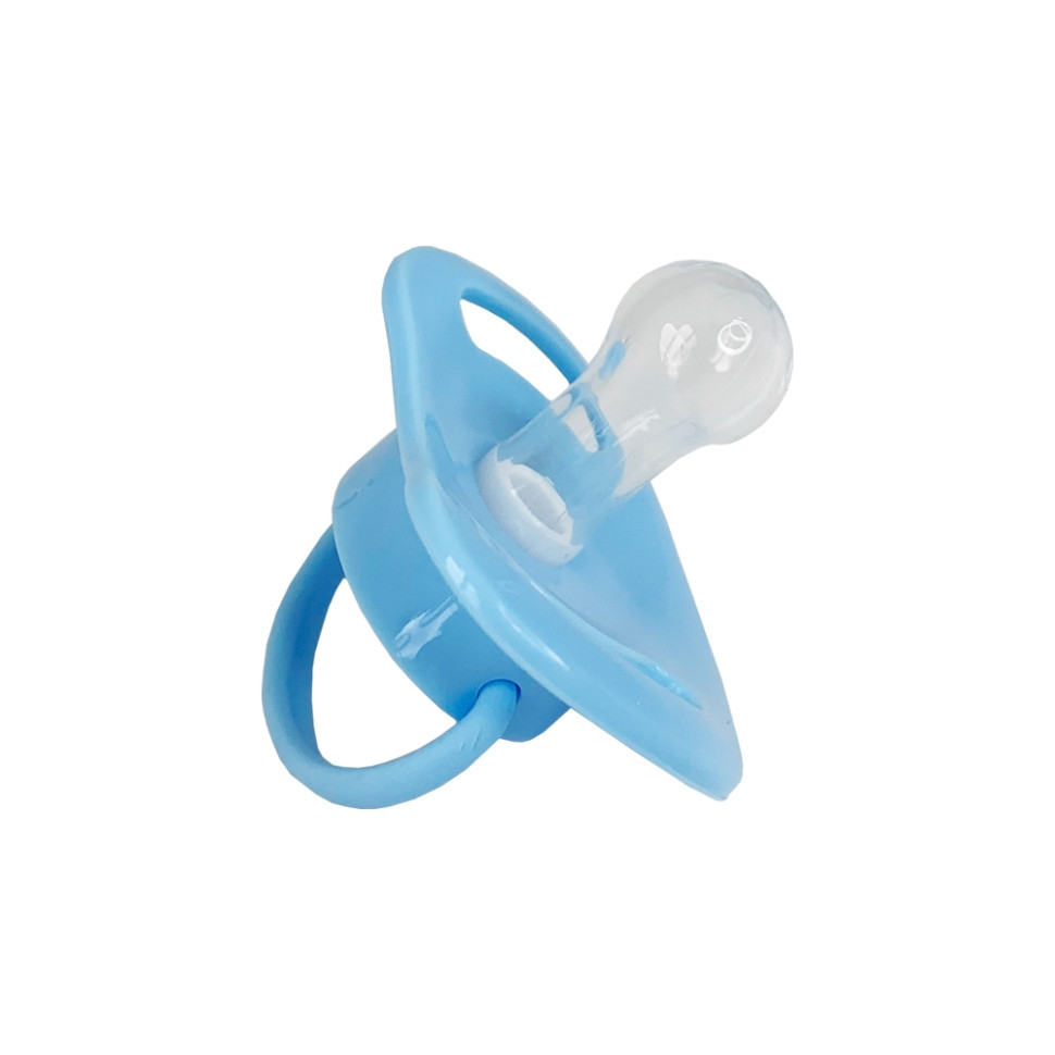 Пустушка силіконова кругла MGZ-0516(Blue) з ковпачком Вінниця - фото 1