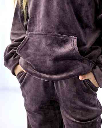 Дитячий велюровий костюм Кенгуру Шоколадний 110-116 Харків