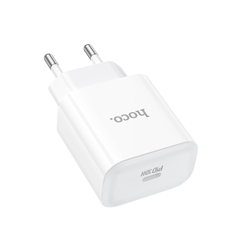 Мережевий зарядний пристрій HOCO C76A Pro Majestic single port PD30W charger White Одеса - фото 5