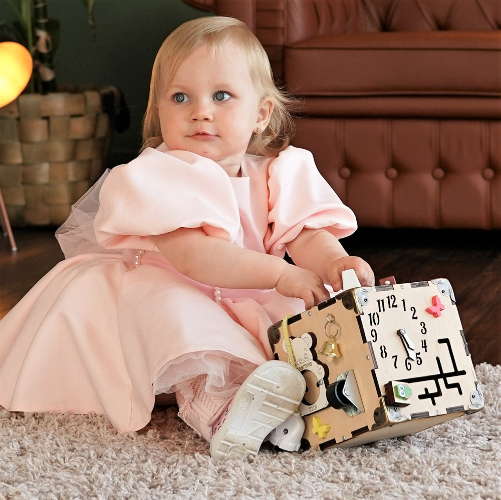 Мінібізікуб без фарби 15*15*15 Дитячий розвивальний куб унісекс міні Розвивальна іграшка Бізіборд Тернопіль - фото 4