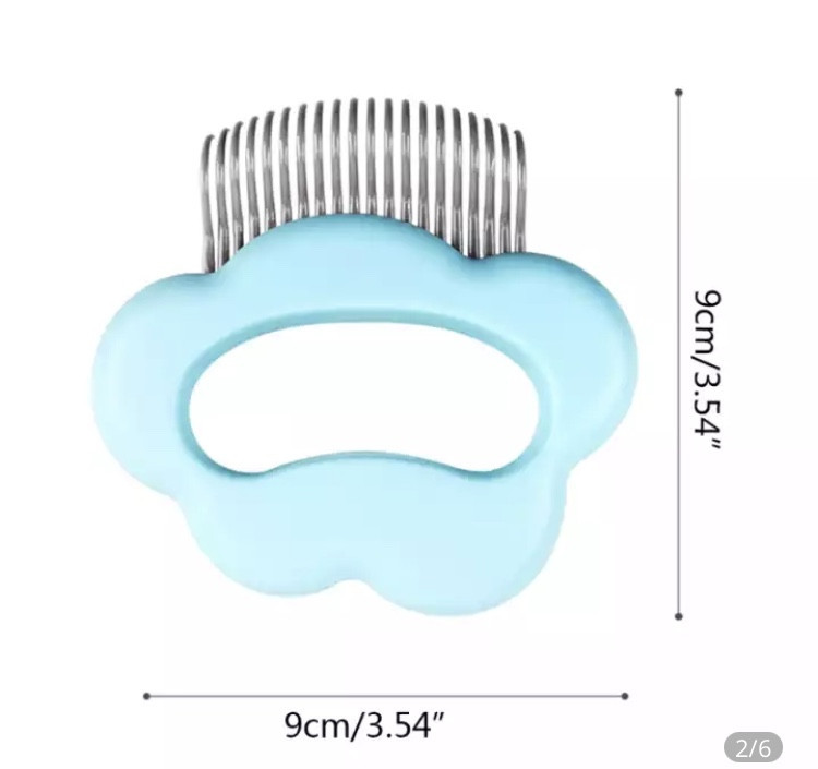 Расческа кошек и собак, щетка для животных, цвет голубой, размер 9*9см Киев - изображение 2