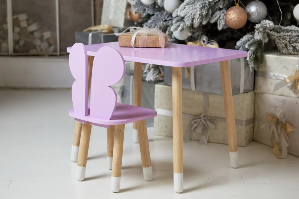 Дитячий столик зі стільчиком Метелик (Фіолетовий) Вінниця - фото 7