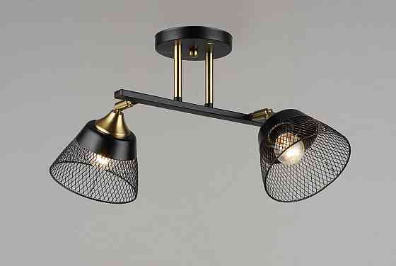 VALESO Люстра стельова на 2 плафони VALESO N6823/2, патрон E27, Лофт, Чорний+Мідь Коломия