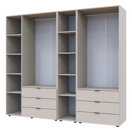 Комплект шкафов для одежды Doros Гелар (3 шт.) 231,9х49,5х203,4 см Кашемир (DRS-011250) Львов