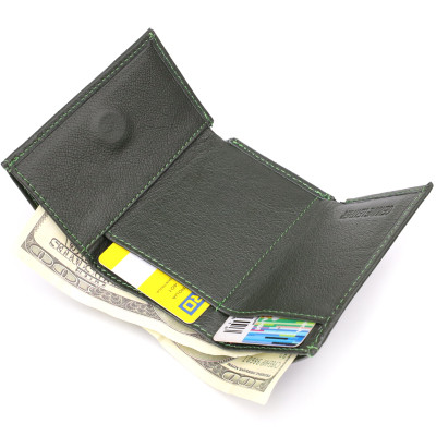 Кошелек ST Leather Из натуральной кожи Зеленый (23083) Винница - изображение 11