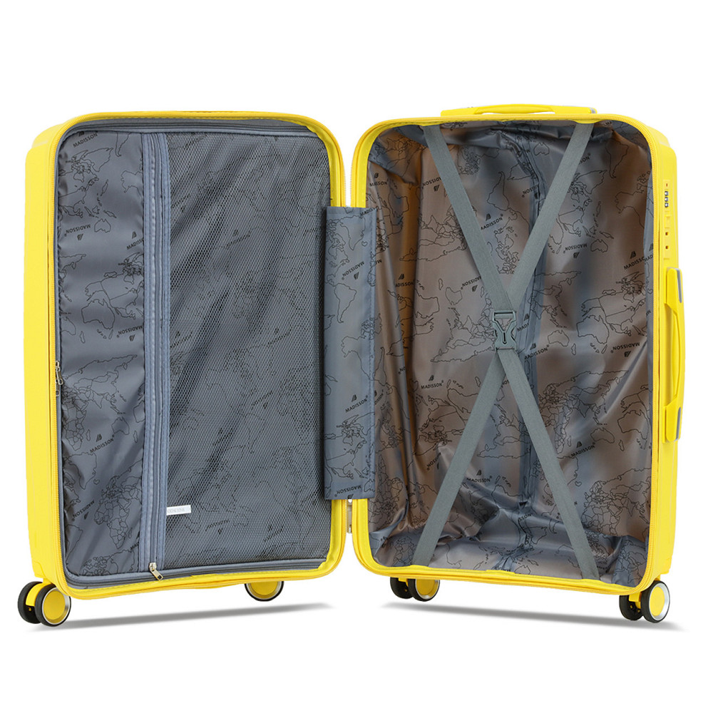 Валіза поліпропіленова MADISSON 51103 середня 67 см жовта Київ - фото 10