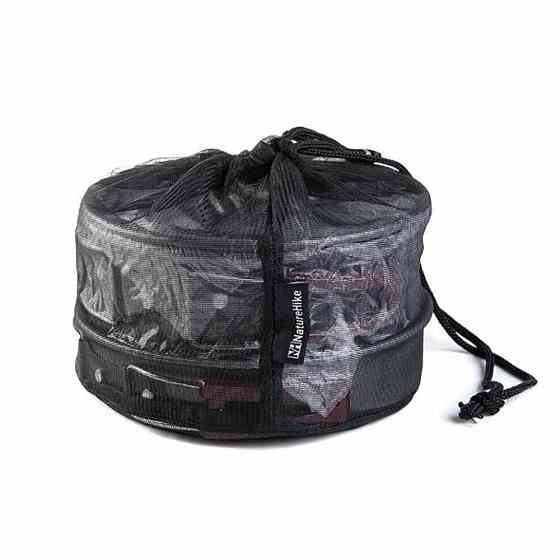 Набір посуду Naturehike 3-4 NH (2 каструлі + кришки + сковорода) carbon (NH15T203-G) Київ