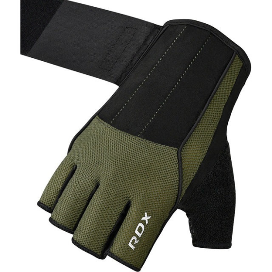 Рукавички для фітнесу RDX W3 ARMY GREEN WITH EVA PADDING-L Каменское