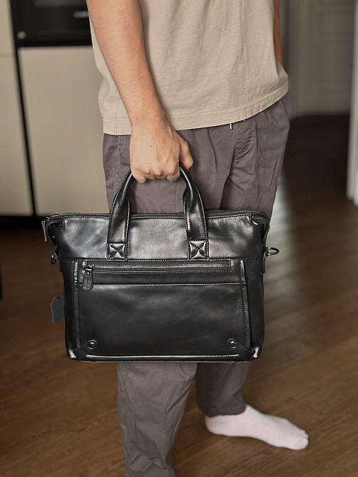 Сумка мужская Vintage 14067 с ручками Черная Киев - изображение 1