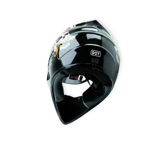 Шолом кросовий (чорний, глянець) дитячий Мукачево