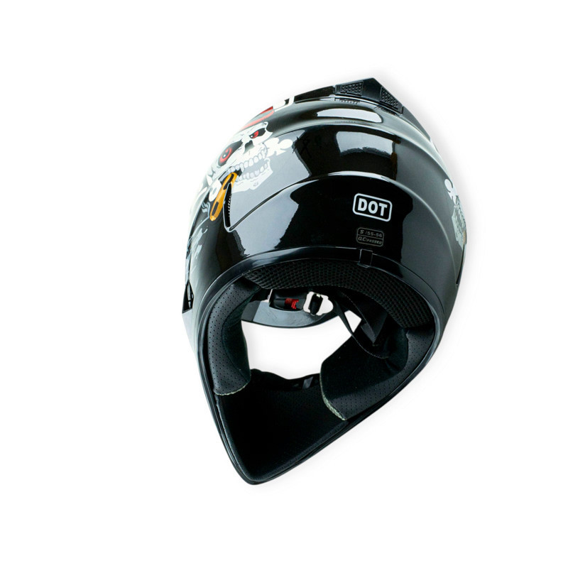 Шолом кросовий (чорний, глянець) дитячий Мукачево - фото 1