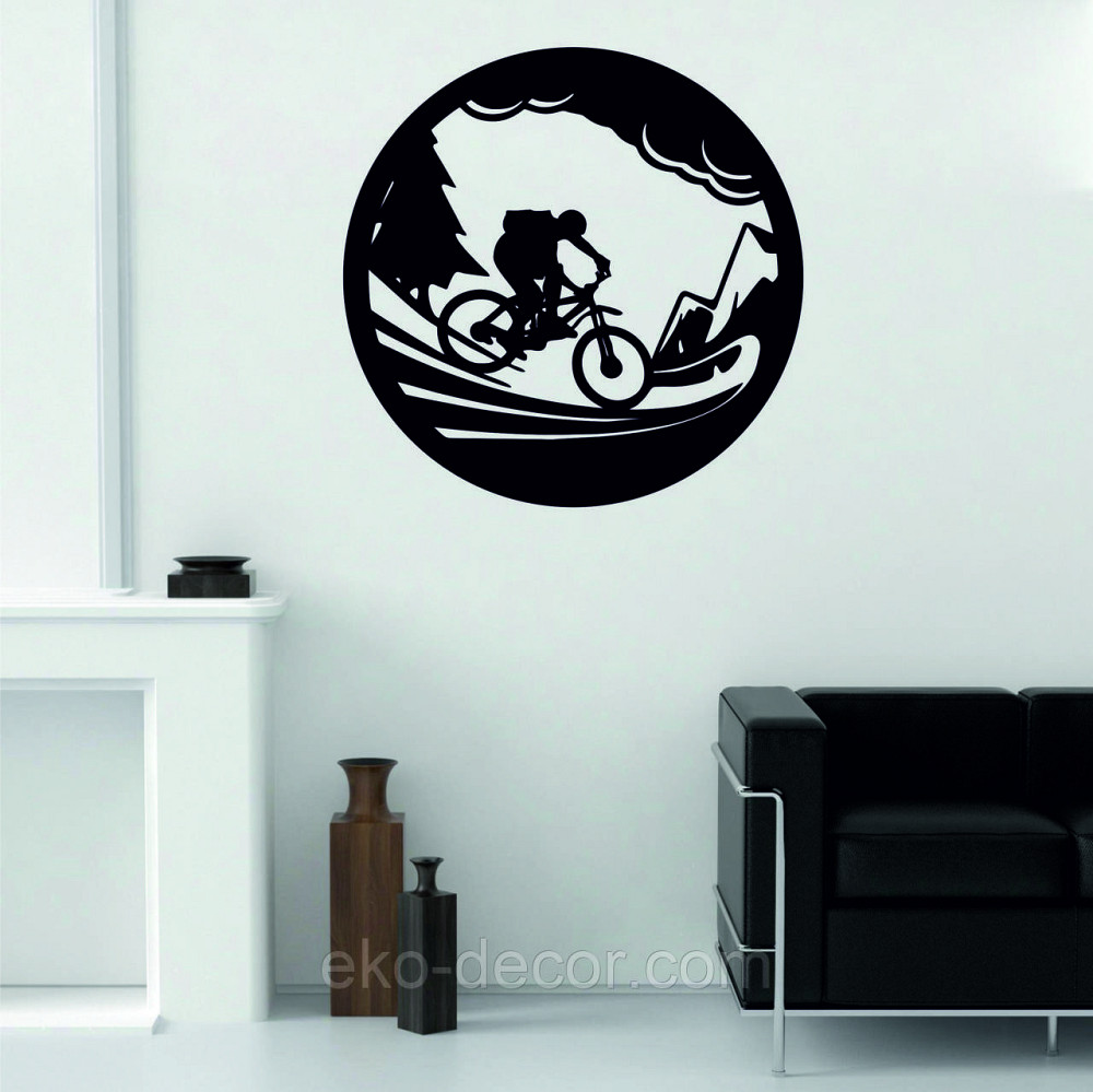 Декоративное настенное Панно «Вело-тур» Декор на стену 70*70 см, Черный Киев - изображение 3