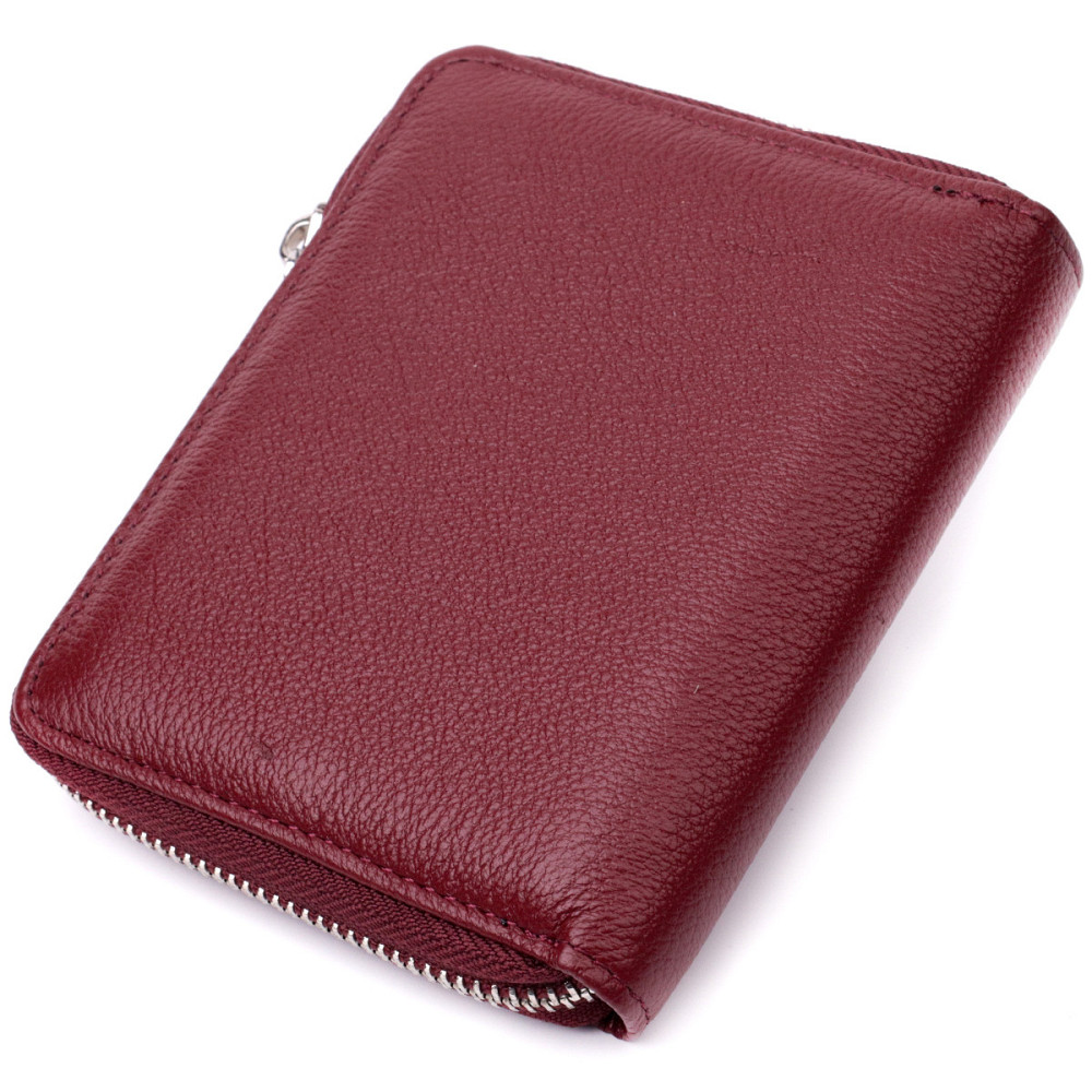 Практичний гаманець для жінок із натуральної шкіри Бордовий (ST Leather) Київ - фото 5
