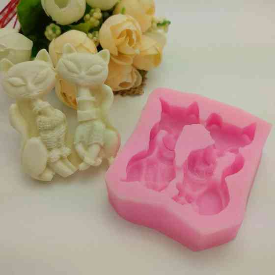 Молд Кот 58 на 50 мм розовый Киев