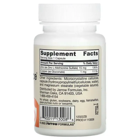 Цинк (Zinc Balance), Jarrow Formulas, 15 мг 100 капсул Киев