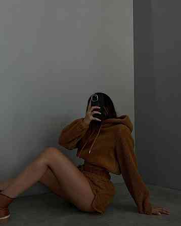 Жіночий затишний домашній костюм з махри тедді Капучино, 48/52 Одеса