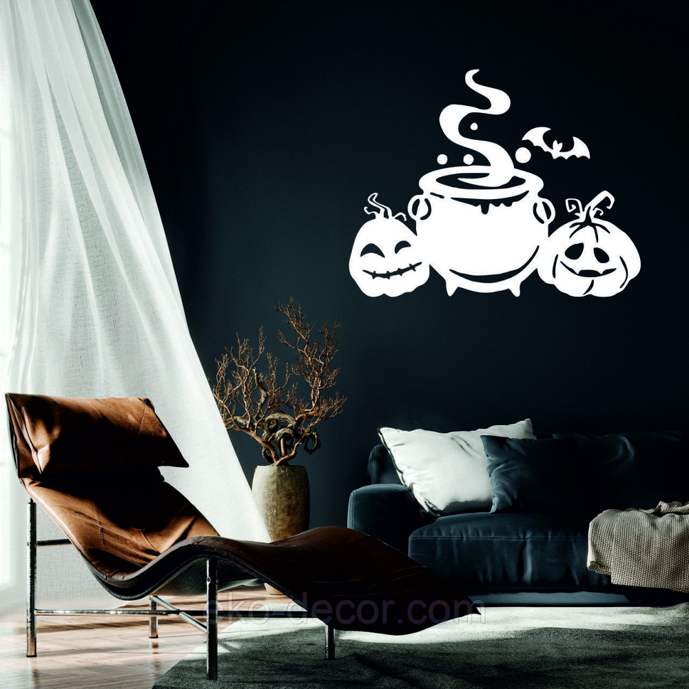 Декоративне настінне Панно «Котелок відьми», Декор на стіну 50*39 см, Білий Київ - фото 1