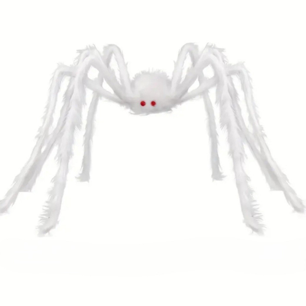 Паук на Хэллоуин декоративный 150 см белый Киев - изображение 1