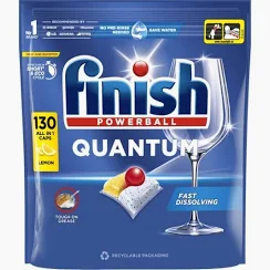 Таблетки для посудомоечных машин Finish Quantum All in 1 Lemon, 130 шт Киев